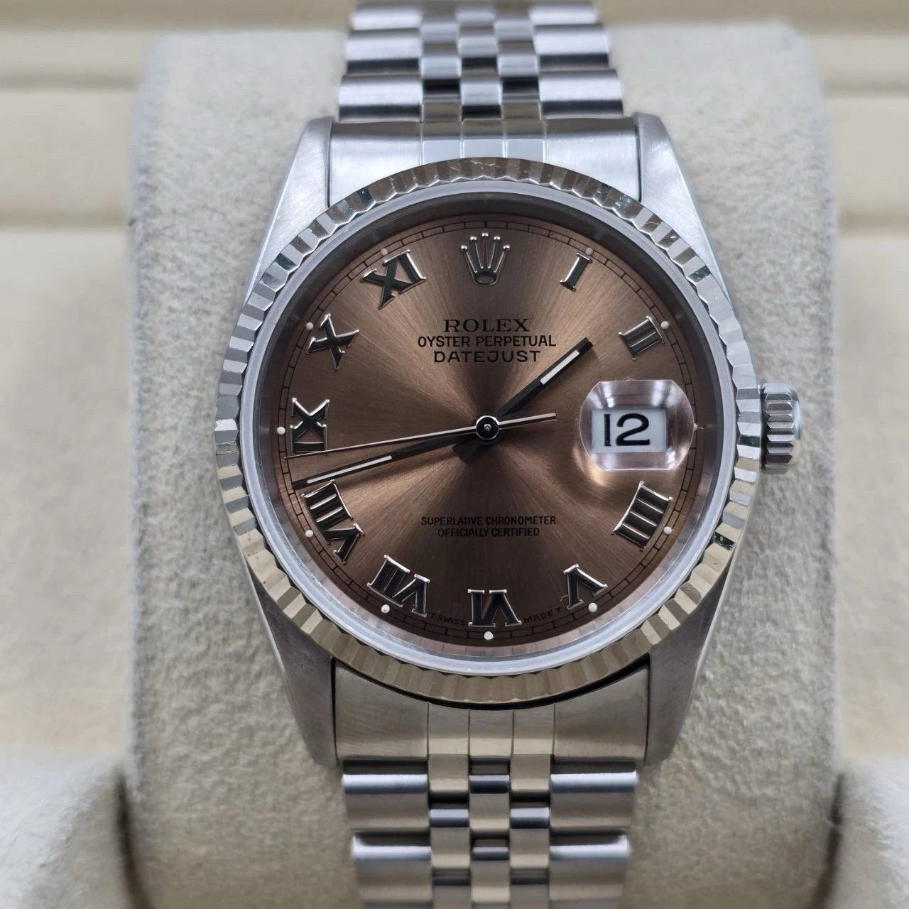 Rolex Datejust 16234 Pink Roman Dial
