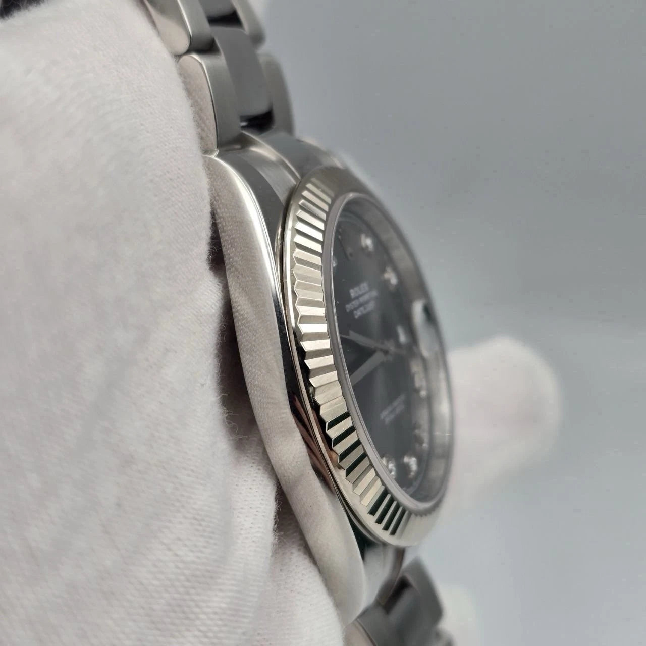 2023 PAPERS Rolex Datejust 41mm 126334 Oyster Rhodium Gray Diamond Dial BOX