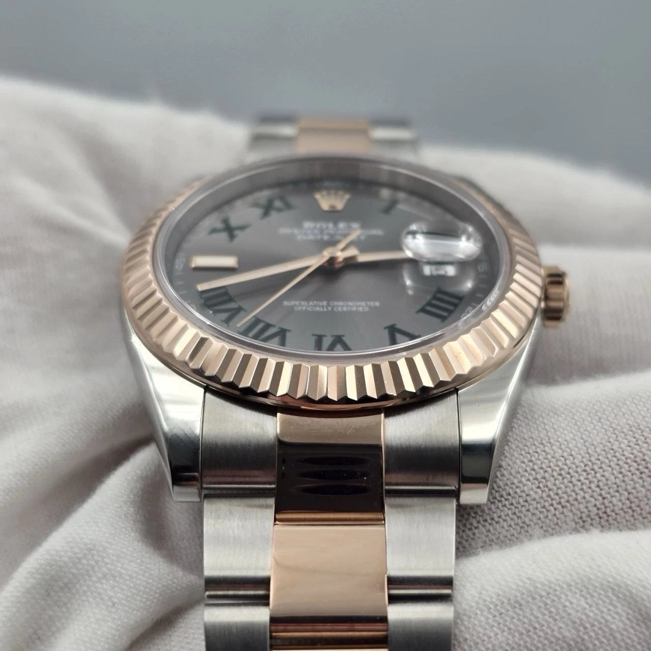 PAPERS 2024 Rolex Datejust 41mm 126331 Two-Tone Oyster Wimbledon Dial BOX