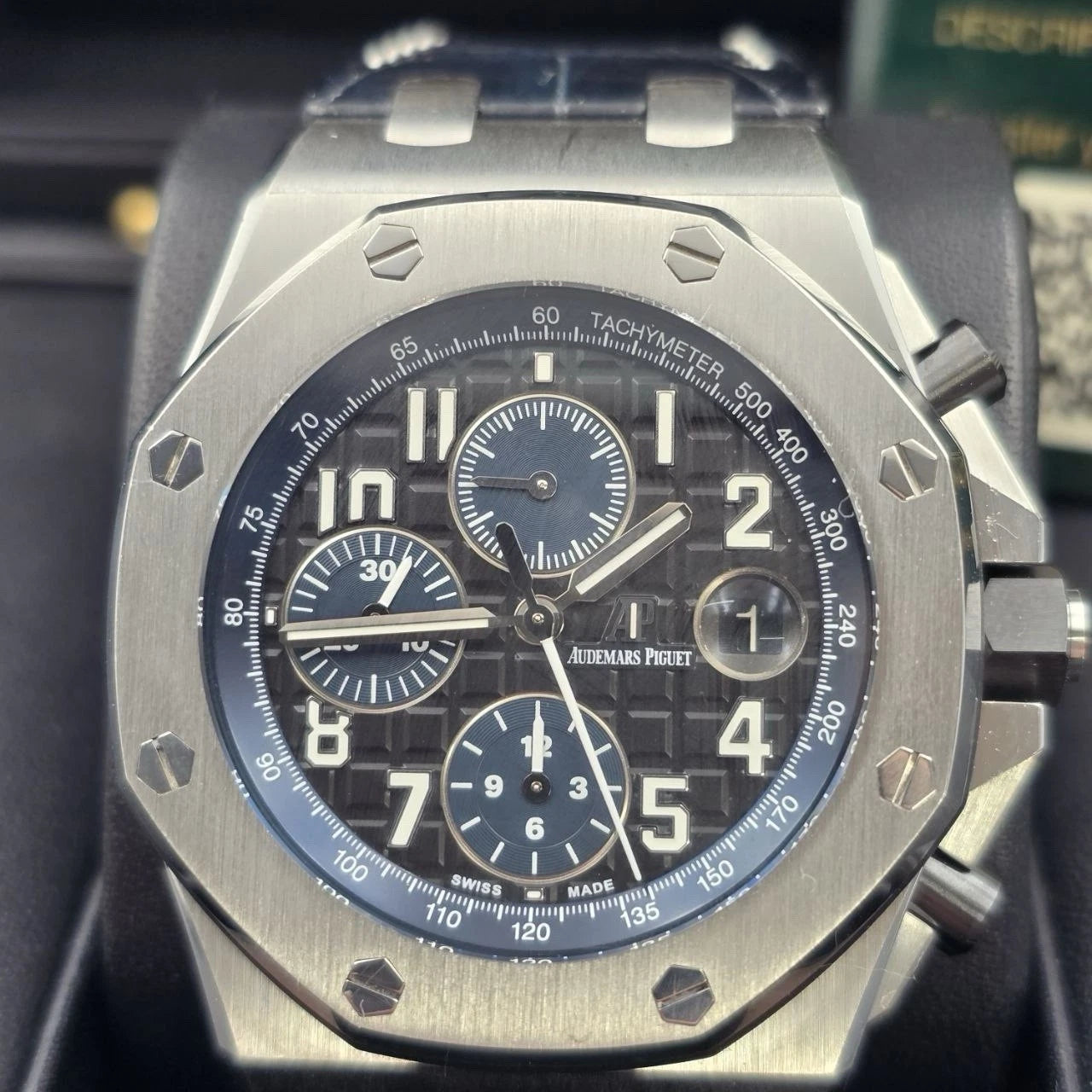 2016 PAPERS Audemars Piguet Royal Oak Offshore BATMAN 42mm 26470ST Watch BOX