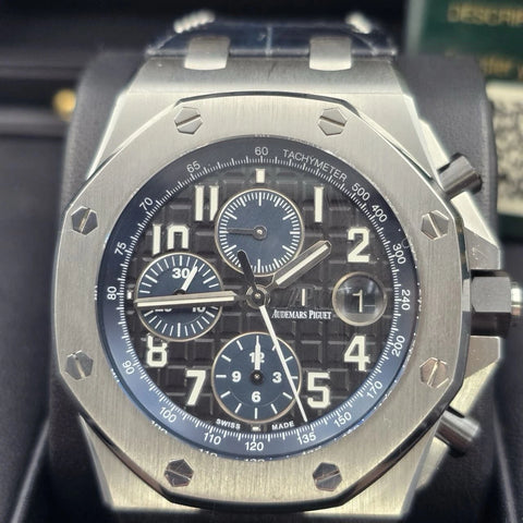 2016 PAPERS Audemars Piguet Royal Oak Offshore BATMAN 42mm 26470ST Watch BOX