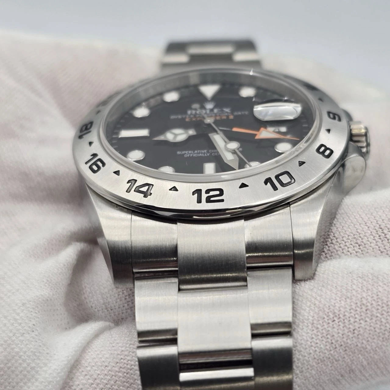 PAPERS 2012 Rolex Explorer II Black Orange Steel 42mm Watch 216570 BOX