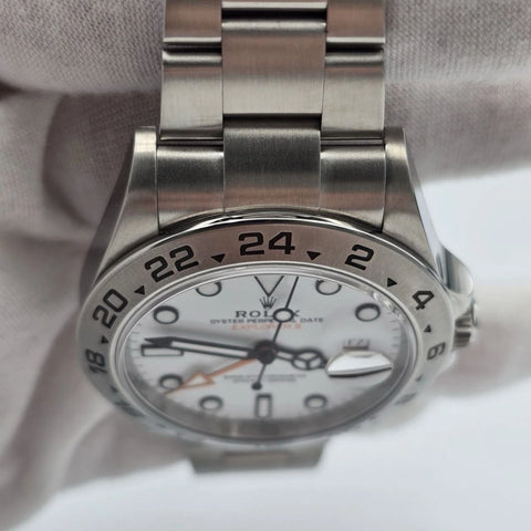 2022 PAPERS Rolex Explorer II 42mm 226570 Stainless Steel Polar White Dial BOX
