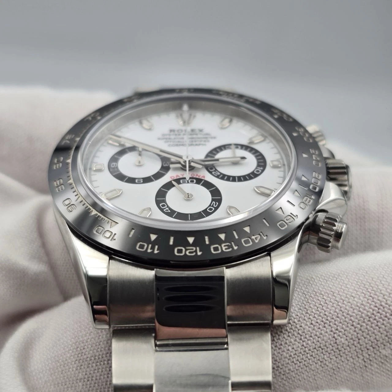 2023 PAPERS Rolex Daytona 116500LN White Dial Panda Ceramic 40mm Steel Watch BOX