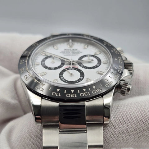 2023 PAPERS Rolex Daytona 116500LN White Dial Panda Ceramic 40mm Steel Watch BOX