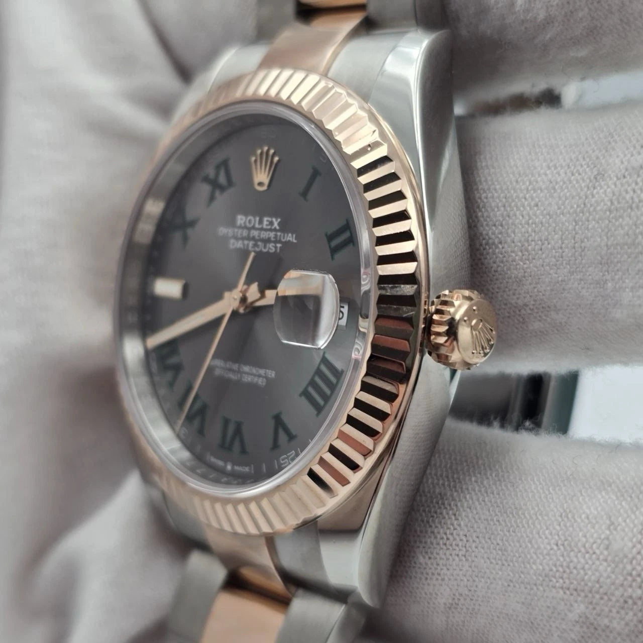 PAPERS 2024 Rolex Datejust 41mm 126331 Two-Tone Oyster Wimbledon Dial BOX