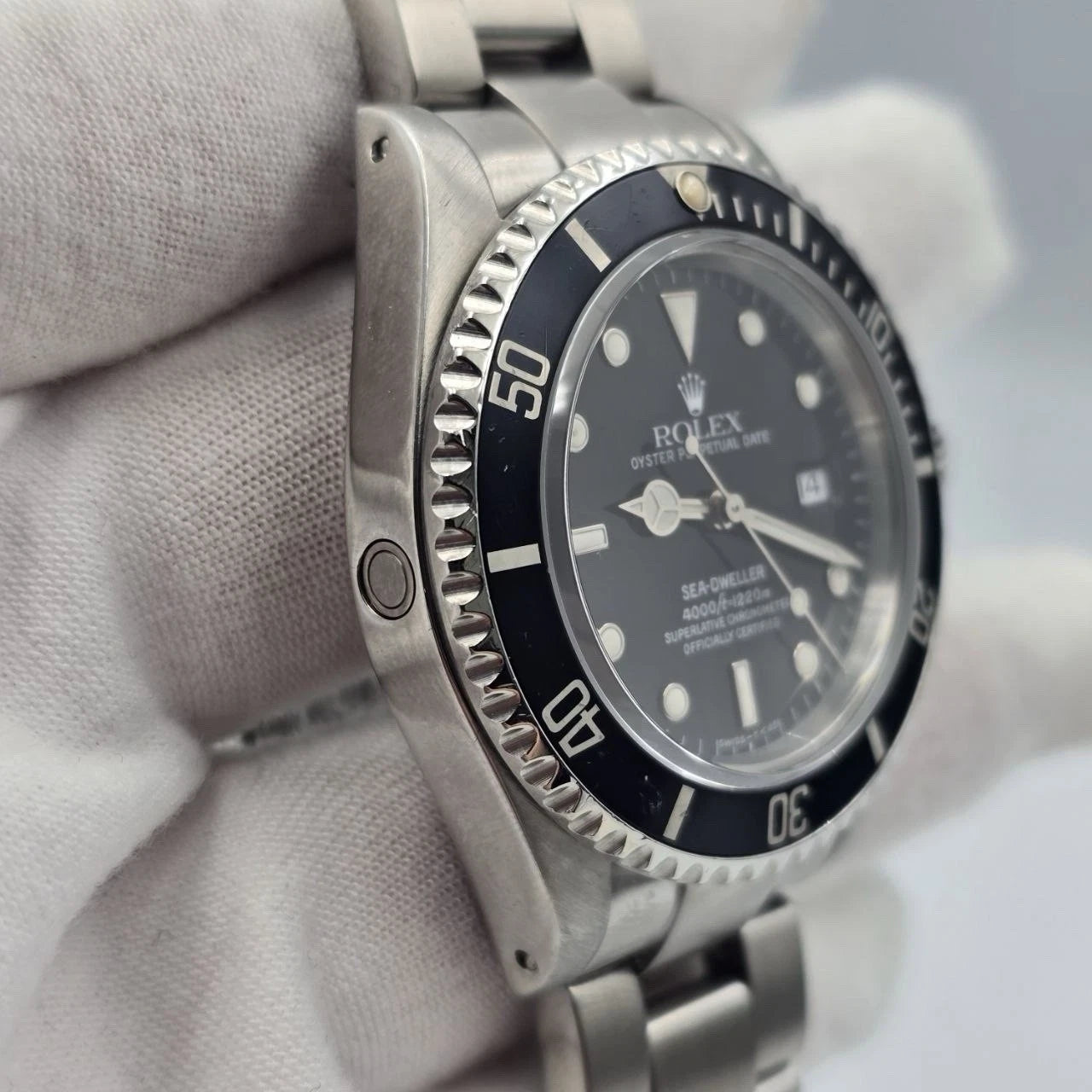 PAPERS Rolex Sea-Dweller 16600 Stainless Steel Black Dial 40mm Watch