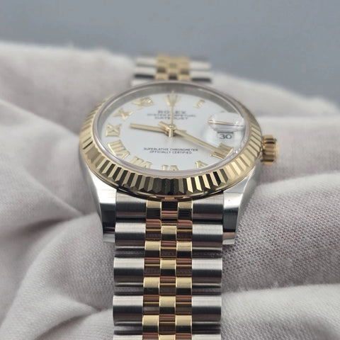 NEW 2026 Rolex Datejust 31mm White Roman Two Tone Yellow Gold Jubilee 278273