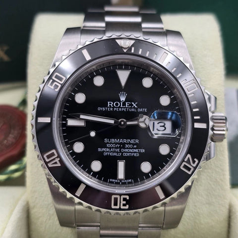 2013 PAPERS Rolex Submariner Date 116610LN Steel Black Ceramic 40mm Watch BOX