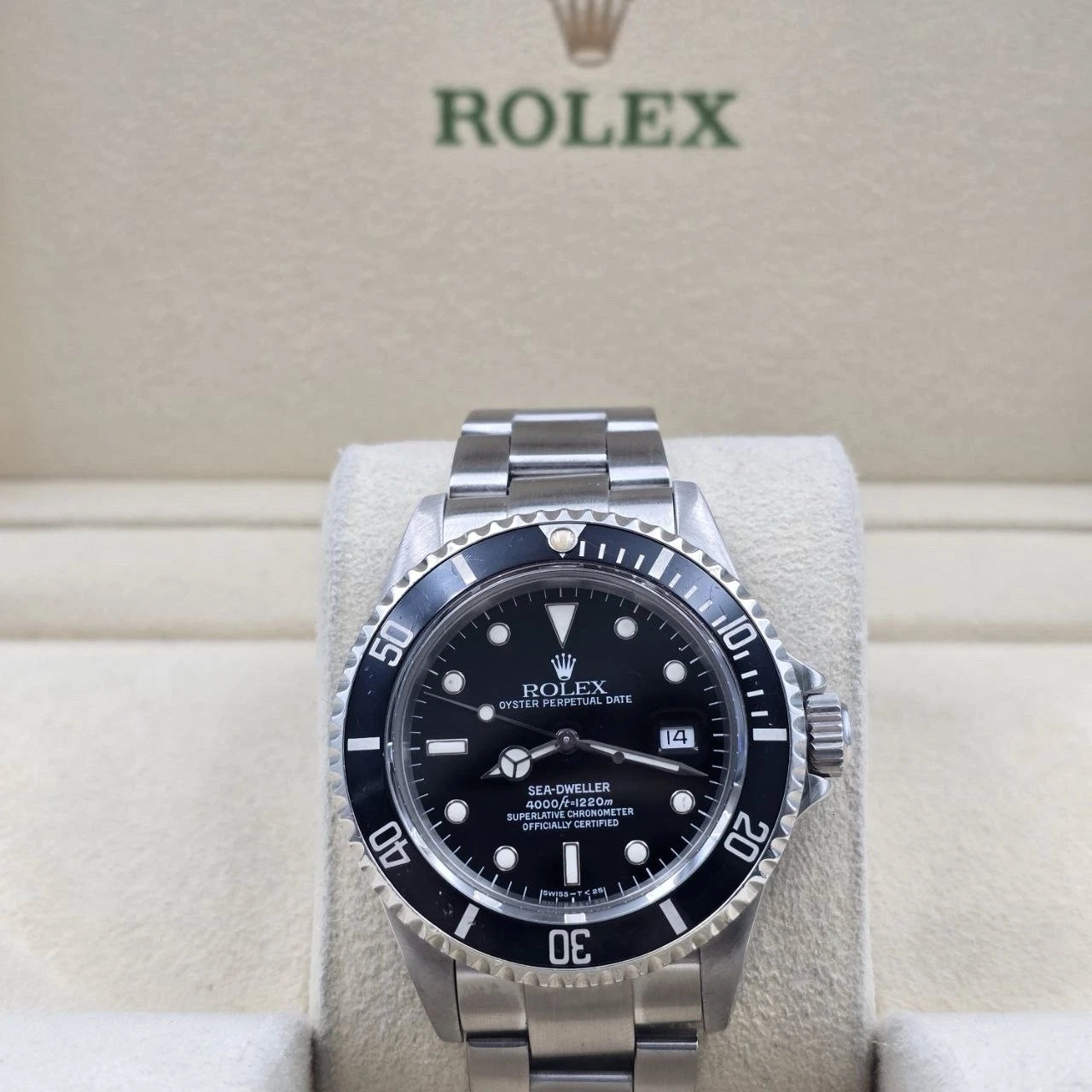 PAPERS Rolex Sea-Dweller 16600 Stainless Steel Black Dial 40mm Watch