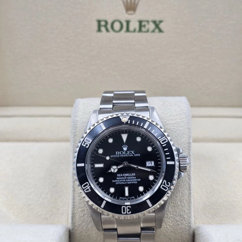 PAPERS Rolex Sea-Dweller 16600 Stainless Steel Black Dial 40mm Watch