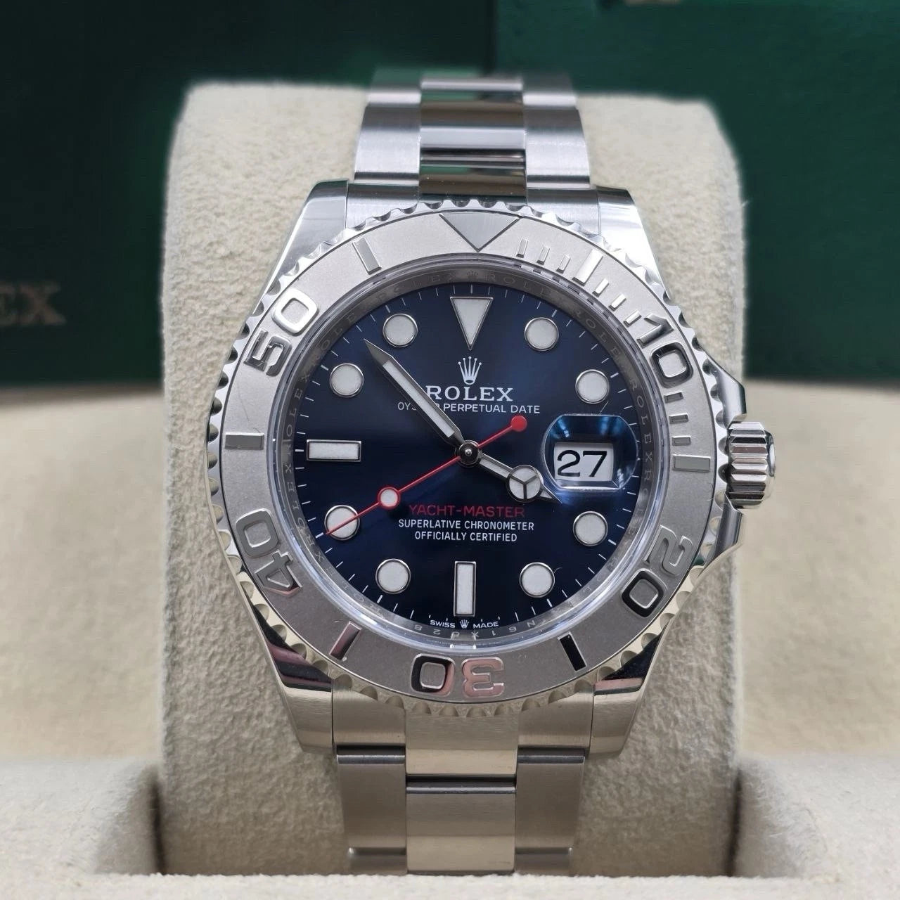 PAPERS 2020 Rolex Yacht-Master 40mm “Captain America” Blue Dial 126622 BOX