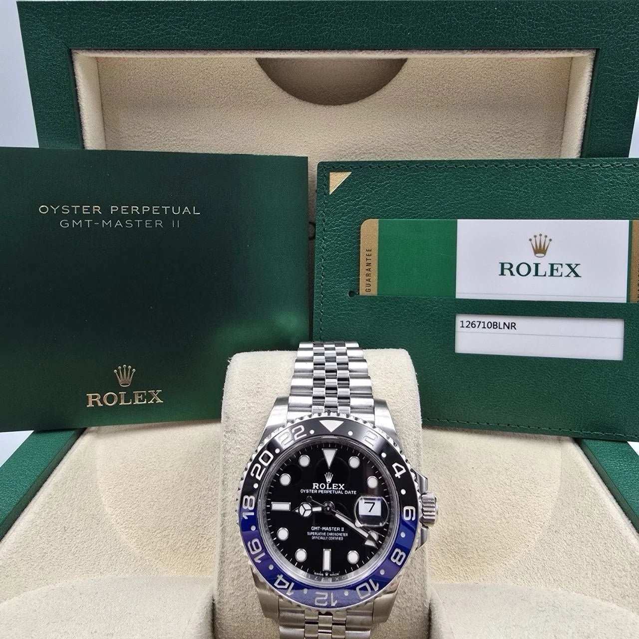 2020 PAPERS Rolex GMT-Master II 126710BLNR Batgirl Jubilee 40mm Watch BOX