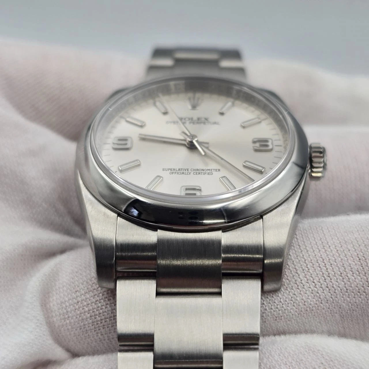 2012 PAPERS Rolex Oyster Perpetual 36mm Steel Silver Dial Watch 116000 BOX