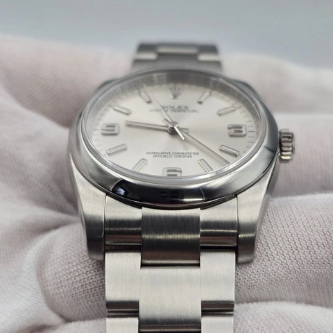 2012 PAPERS Rolex Oyster Perpetual 36mm Steel Silver Dial Watch 116000 BOX