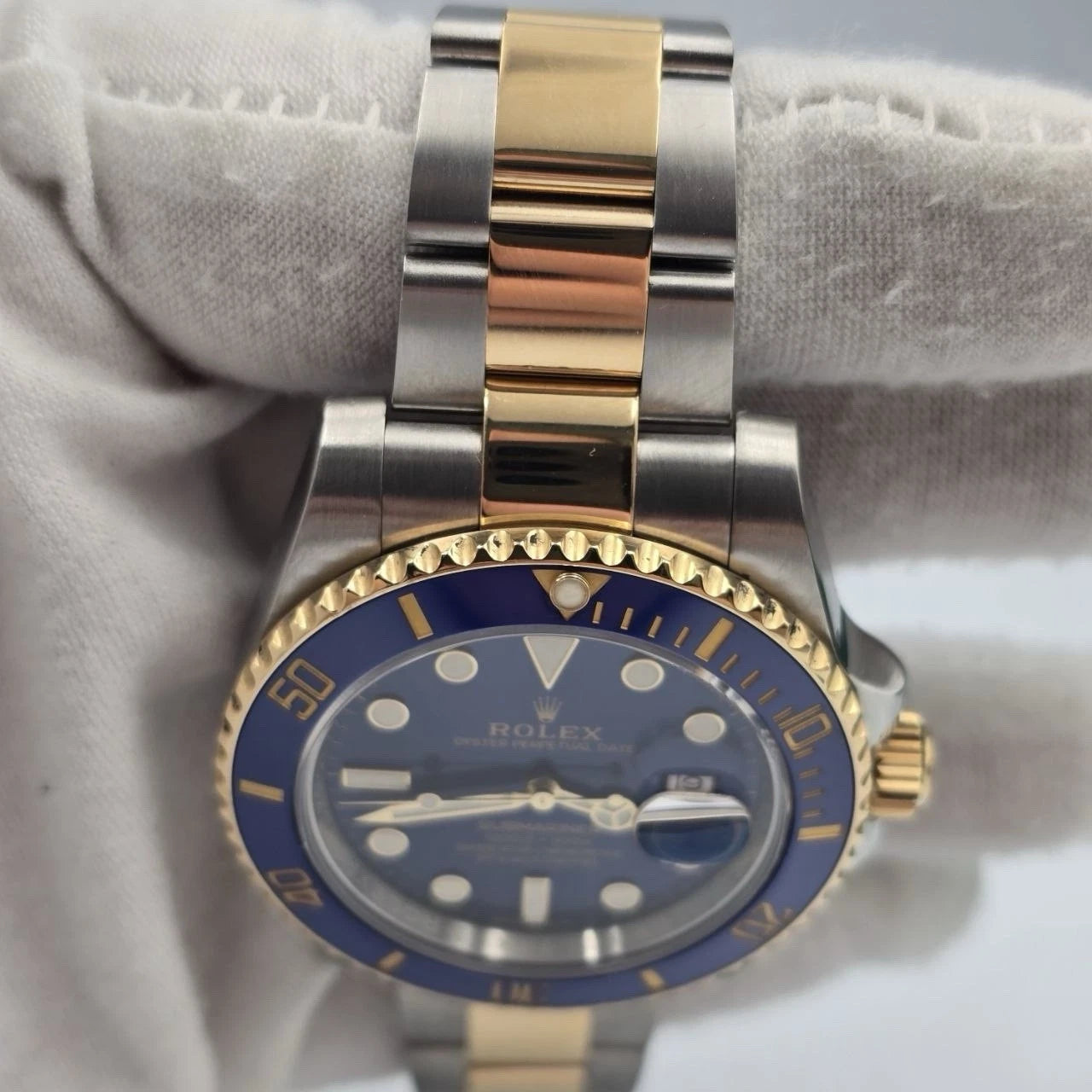 2019 Rolex Submariner Date 116613LB Blue Dial Gold Steel 40mm