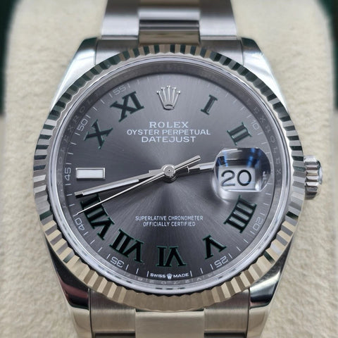 MINT 2024 PAPERS Rolex Datejust 36mm 126234 Oyster Wimbledon Dial BOX