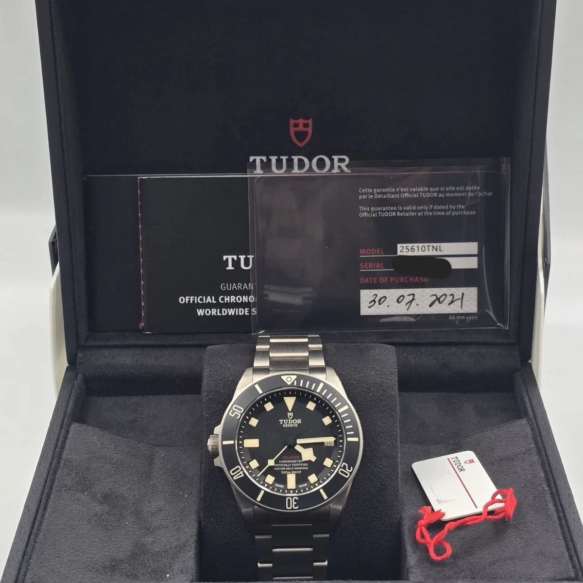 PAPERS 2021 Tudor Pelagos LHD 25610TNL 42mm Black Dial Titanium BOX