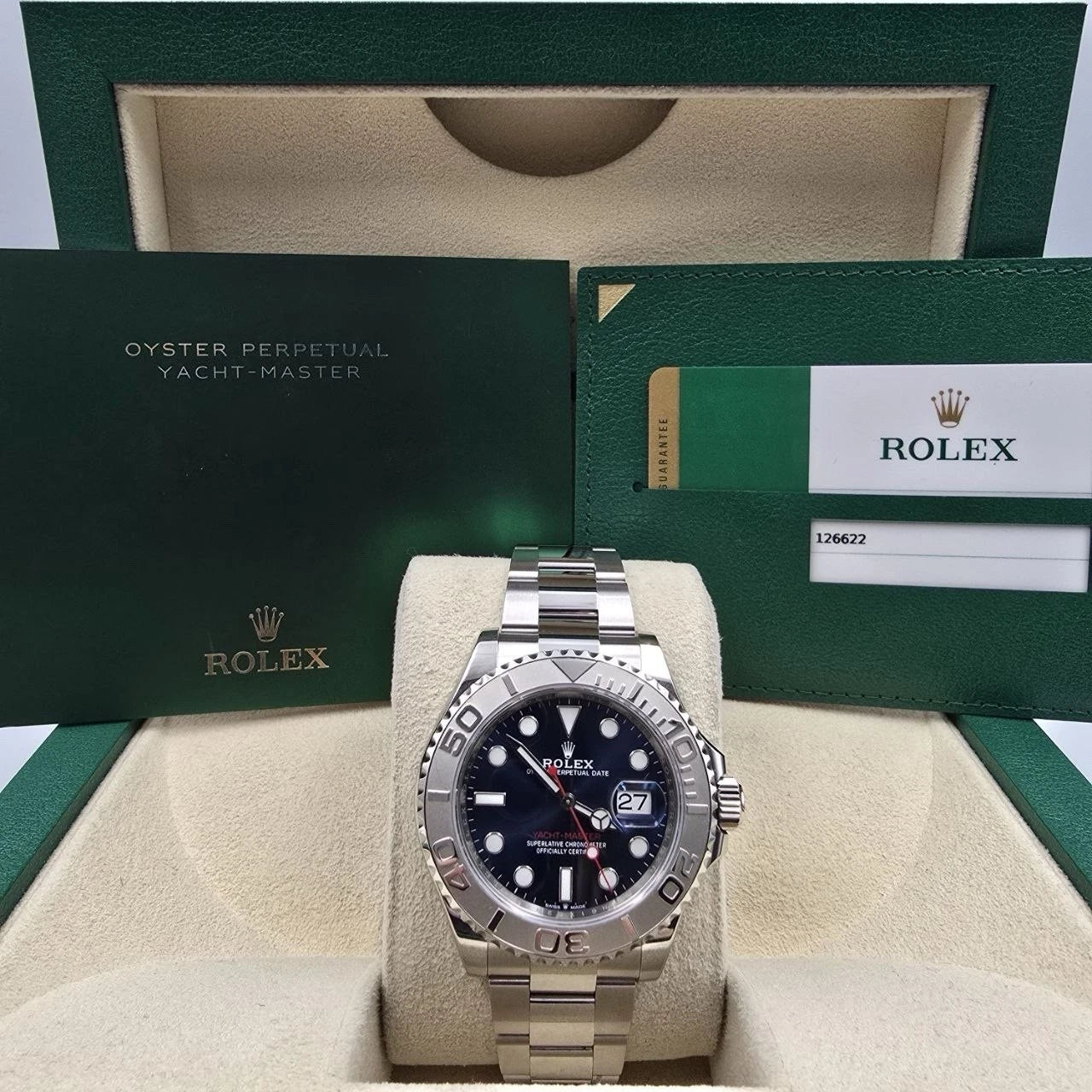 PAPERS 2020 Rolex Yacht-Master 40mm “Captain America” Blue Dial 126622 BOX