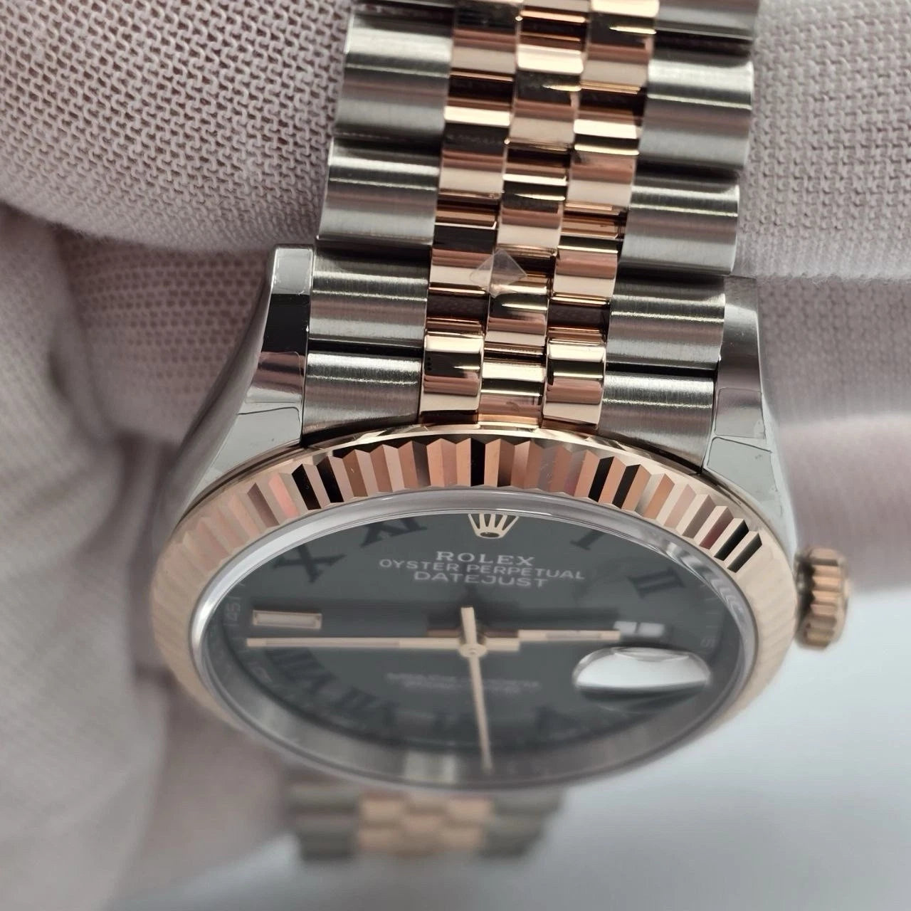 NEW 2025 Rolex Datejust 36mm Two Tone Rose Gold Jubilee Wimbledon Dial 126231