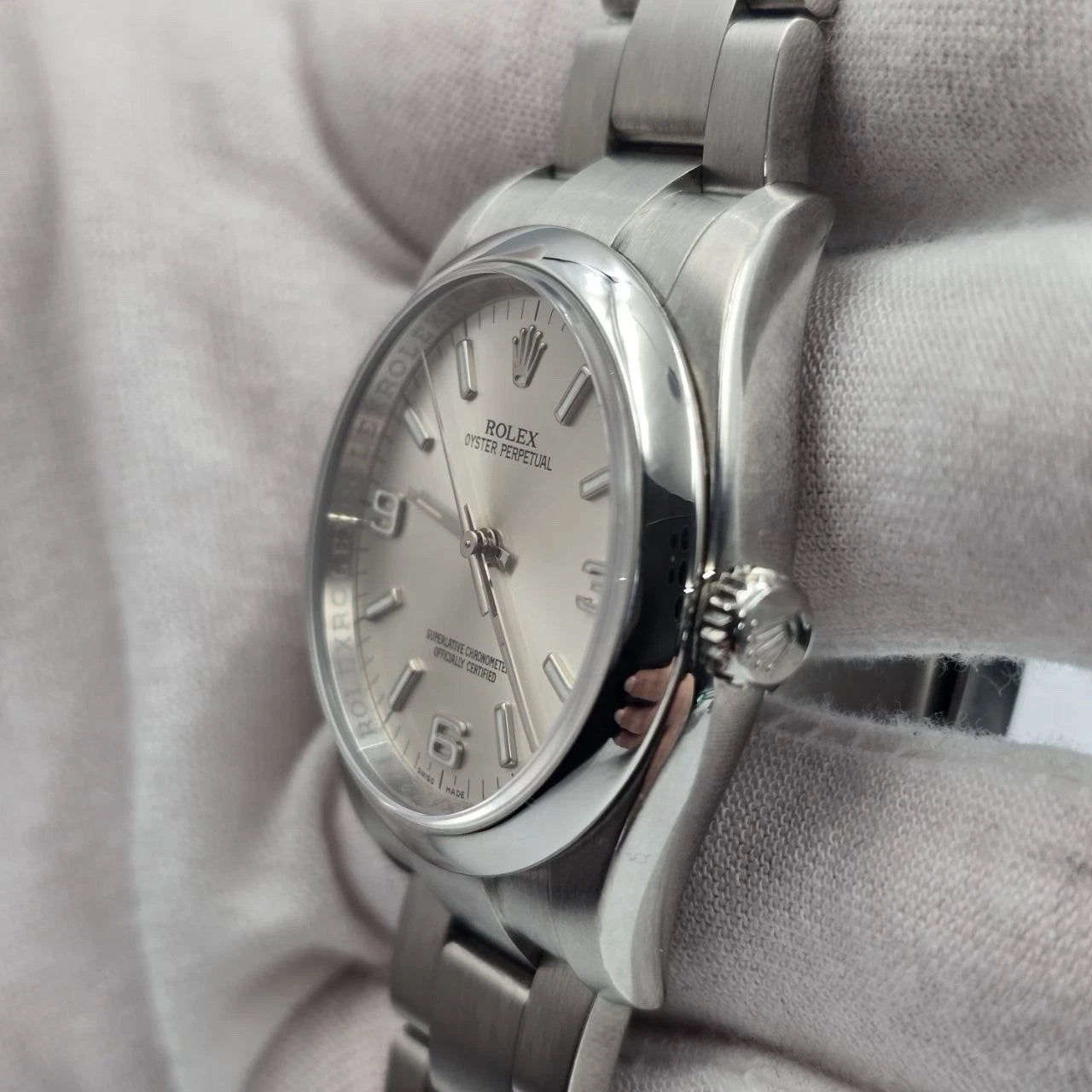 2012 PAPERS Rolex Oyster Perpetual 36mm Steel Silver Dial Watch 116000 BOX