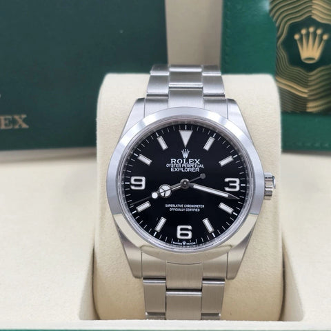 PAPERS 2025 Rolex Explorer I 40mm 224270 Stainless Steel Black Dial BOX