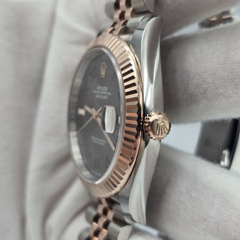 2021 PAPERS Rolex Datejust 41mm 126331 Two-Tone Rose Jubilee Wimbledon Dial BOX