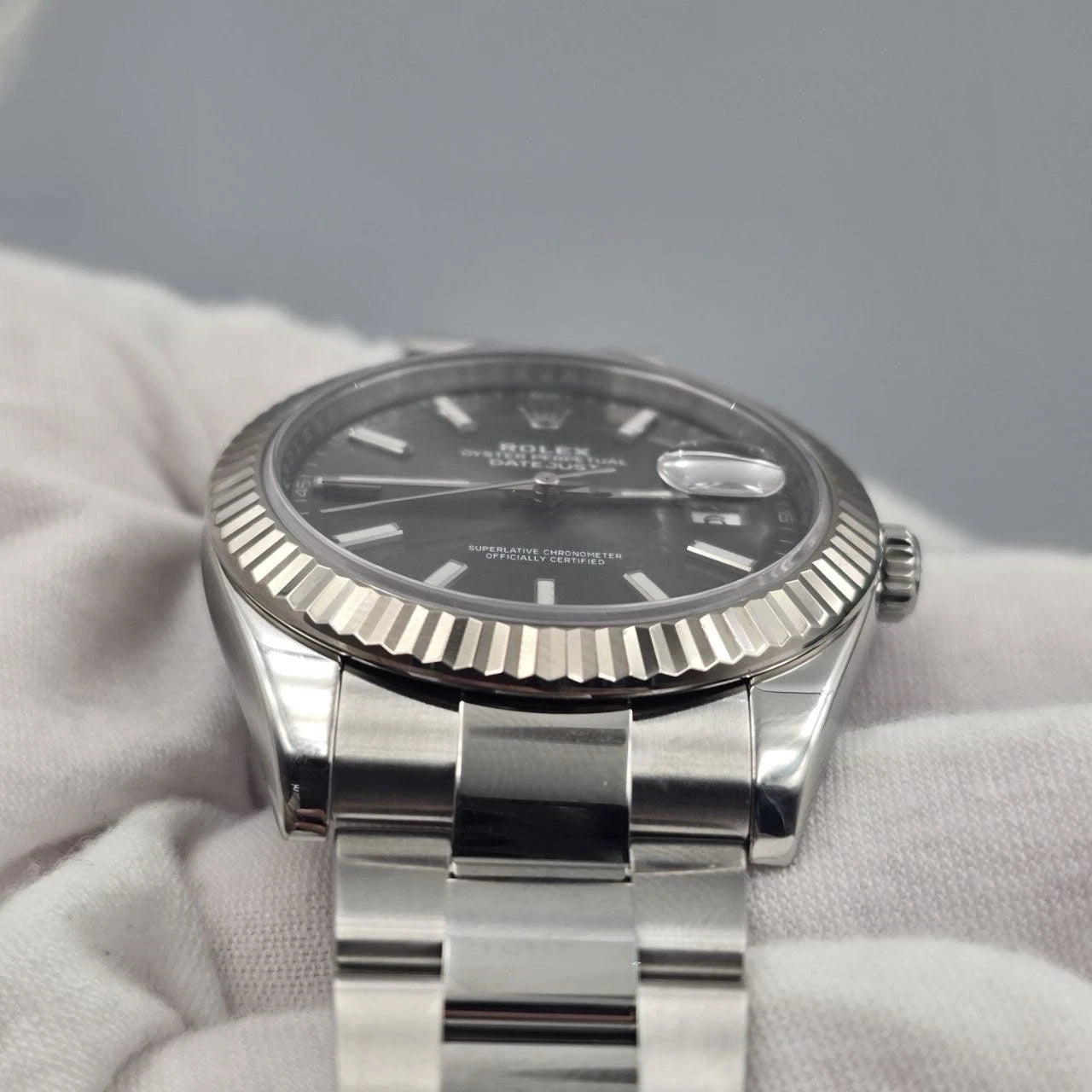 2021 PAPERS Rolex Datejust 41mm 126334 Steel Oyster Rhodium Gray BOX + 2025 RSC