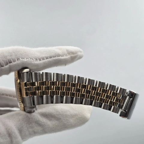 PAPERS Rolex Datejust 36mm Champagne Diamond Dial Two Tone Jubilee 16233 BOX