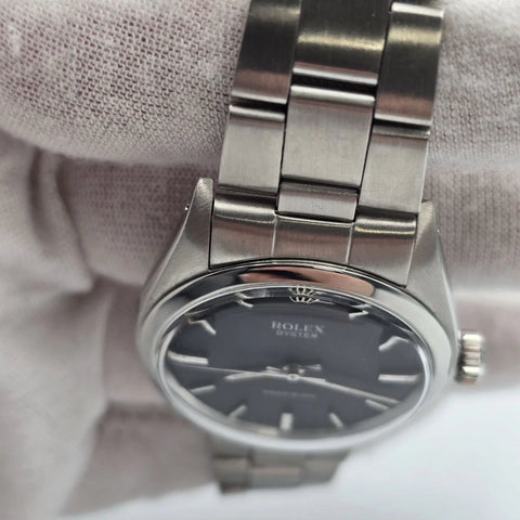Rolex Oyster Date Precision 6426 Stainless Steel 34mm Manual Black Dial Watch