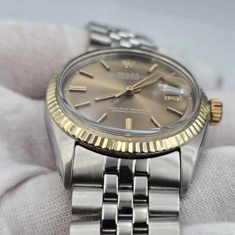 Rolex Datejust 1601 Stainless Steel Champagne Dial Jubilee 36mm Watch