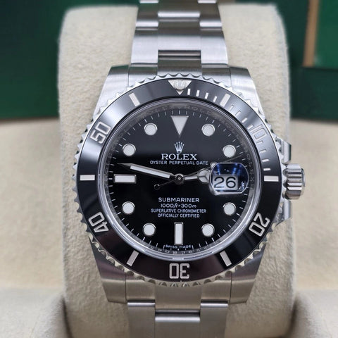 2017 PAPERS Rolex Submariner Date 116610LN Steel Black Ceramic 40mm Watch BOX