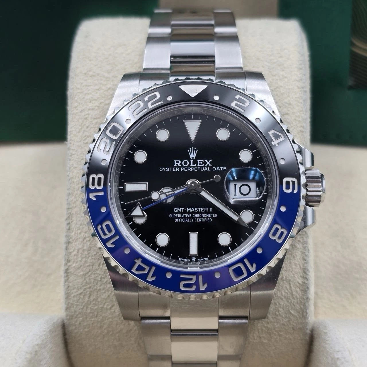 2021 PAPERS Rolex GMT Master II Batman Steel Oyster Bracelet 126710BLNR BOX