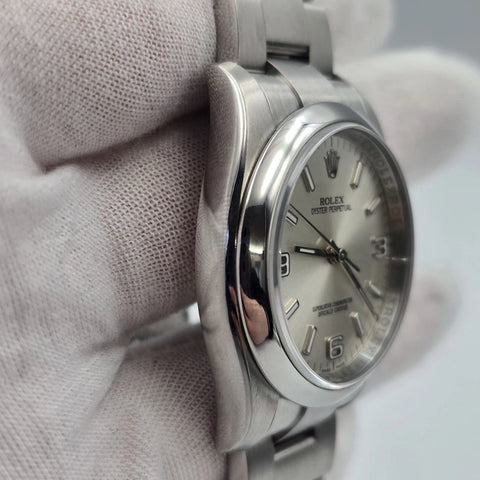 2012 PAPERS Rolex Oyster Perpetual 36mm Steel Silver Dial Watch 116000 BOX