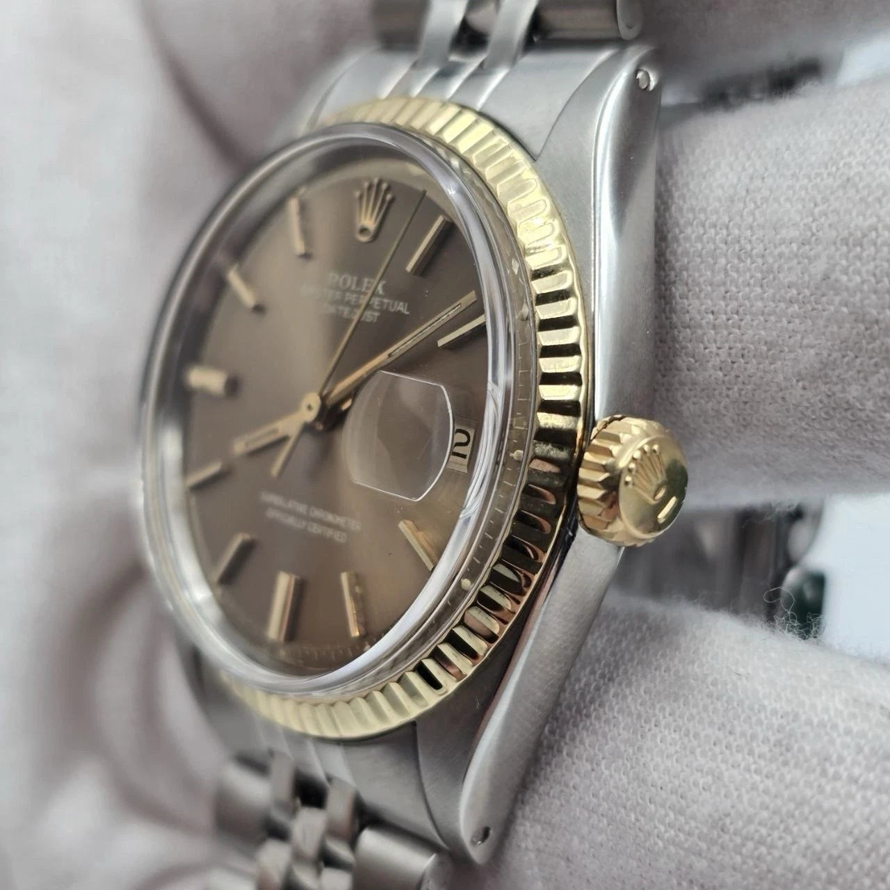 Rolex Datejust 1601 Stainless Steel Champagne Dial Jubilee 36mm Watch