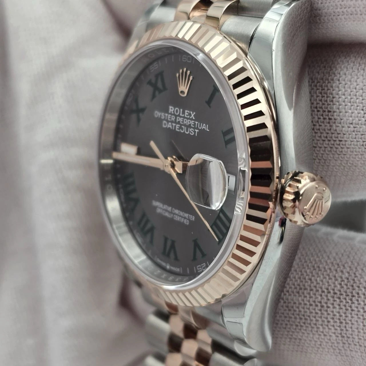 NEW 2025 Rolex Datejust 36mm Two Tone Rose Gold Jubilee Wimbledon Dial 126231