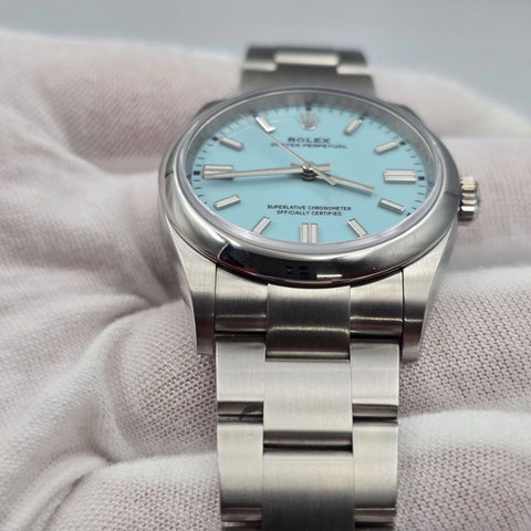 PAPERS 2024 Rolex Oyster Perpetual 36mm 126000 Tiffany Turquoise Dial BOX