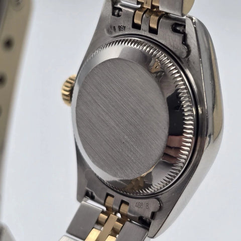 Rolex Lady Datejust 26mm Yellow Gold Steel Factory Grey Diamond Dial 69173