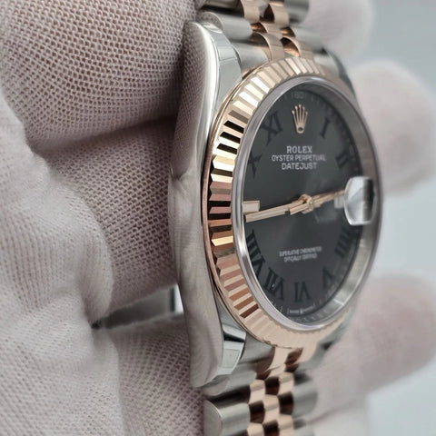 NEW 2025 Rolex Datejust 36mm Two Tone Rose Gold Jubilee Wimbledon Dial 126231