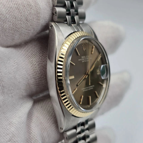 Rolex Datejust 1601 Stainless Steel Champagne Dial Jubilee 36mm Watch