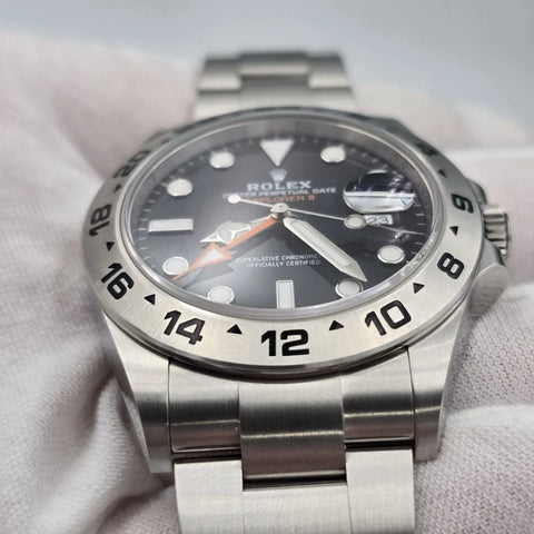 PAPERS 2022 Rolex Explorer II 42mm 226570 Stainless Steel Black Dial BOX