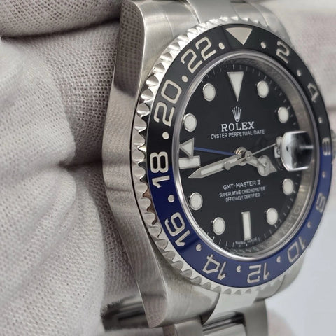 MINT 2016 PAPERS Rolex GMT Master II 116710BLNR Steel Ceramic Batman Watch BOX