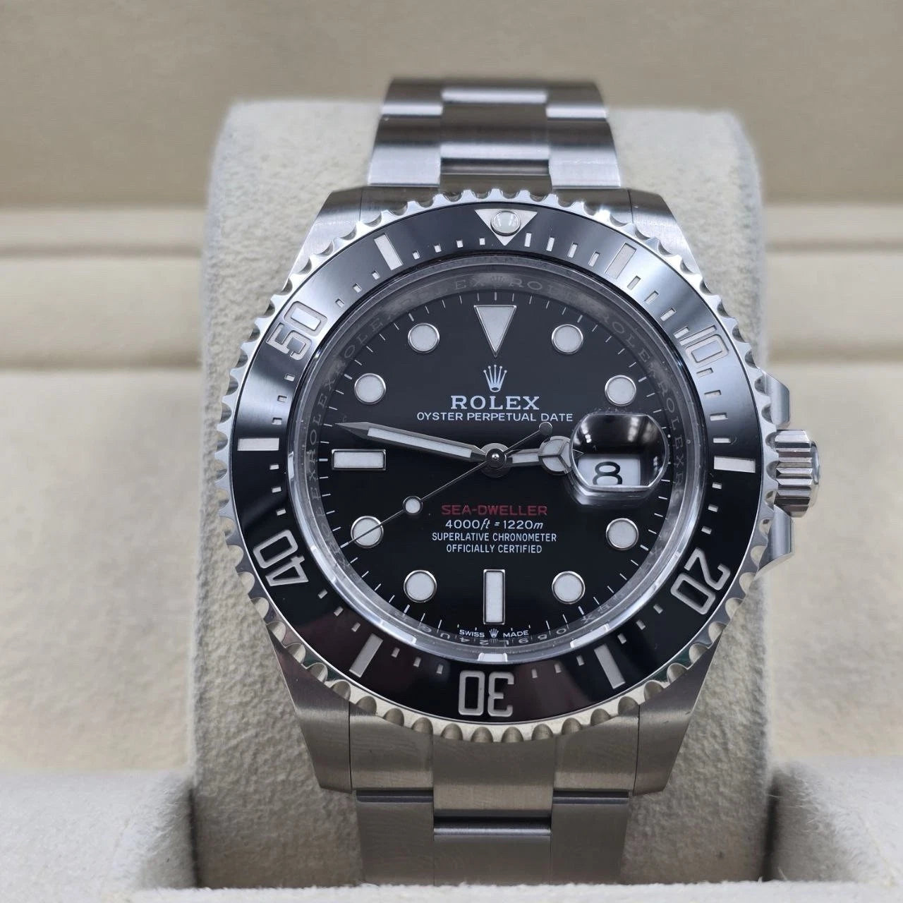 2019 PAPERS Rolex Sea-Dweller Black Red Letters Stainless Steel 43mm 126600 BOX
