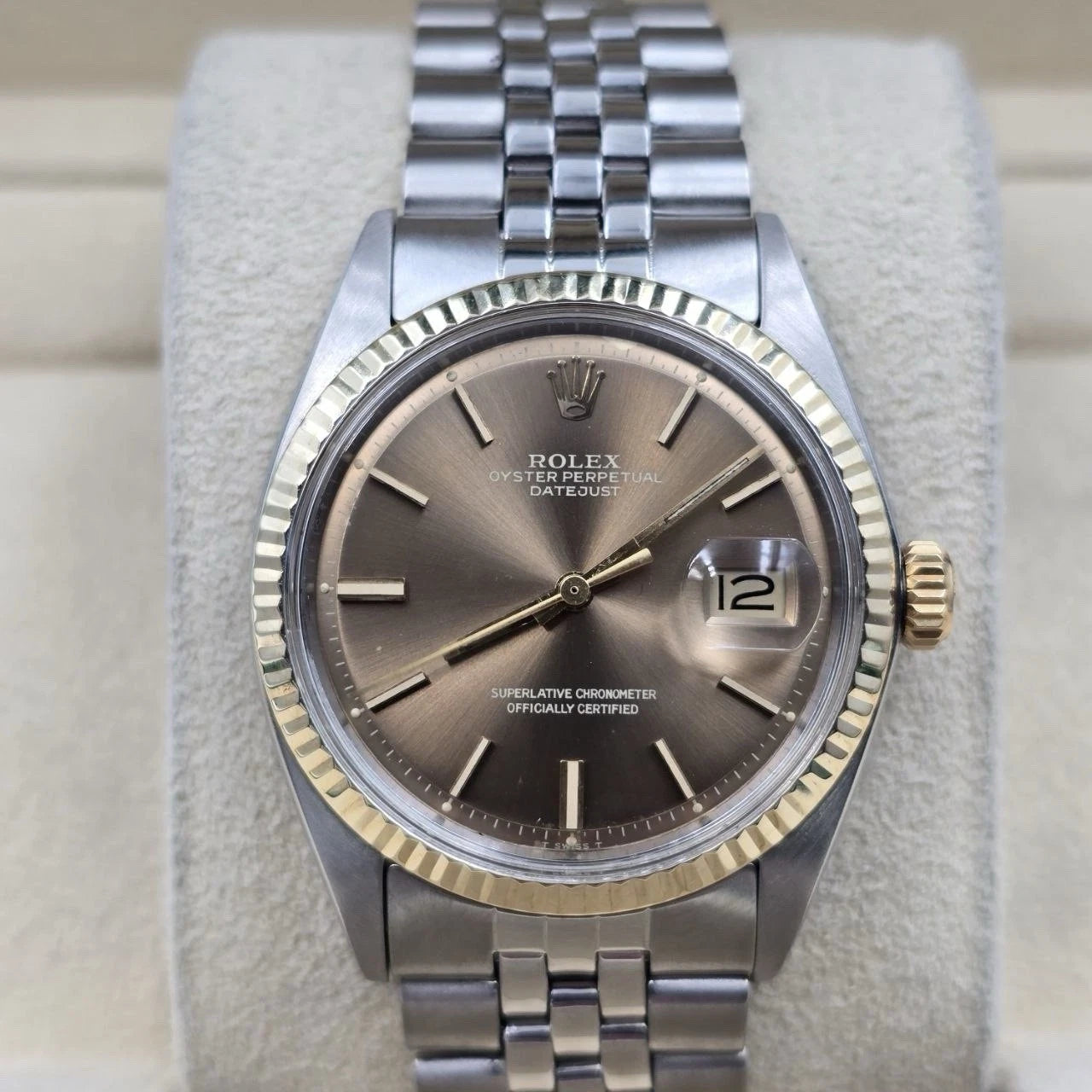 Rolex Datejust 1601 Stainless Steel Champagne Dial Jubilee 36mm Watch