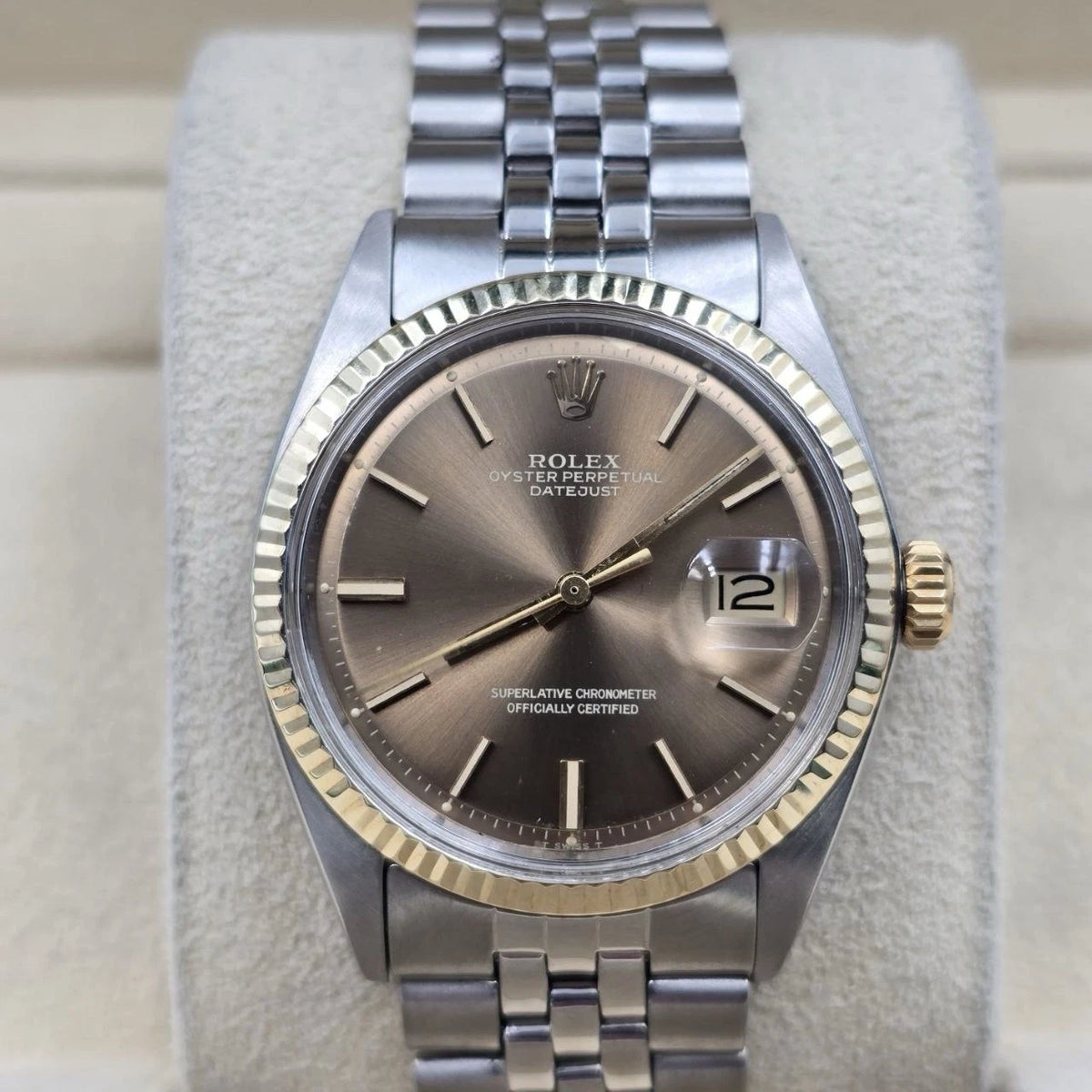 Rolex Datejust 1601 Stainless Steel Champagne Dial Jubilee 36mm Watch