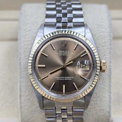 Rolex Datejust 1601 Stainless Steel Champagne Dial Jubilee 36mm Watch