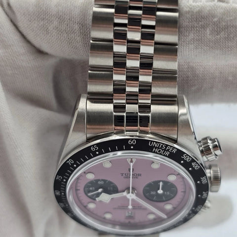 2025 NEW Tudor Black Bay Chronograph 41mm Stainless Steel Pink Dial M79360N