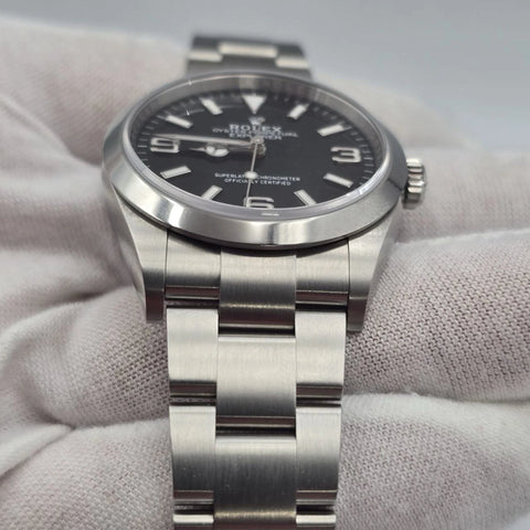 MINT 2025 PAPERS Rolex Explorer Black Dial Stainless Steel 36mm Watch 124270 BOX