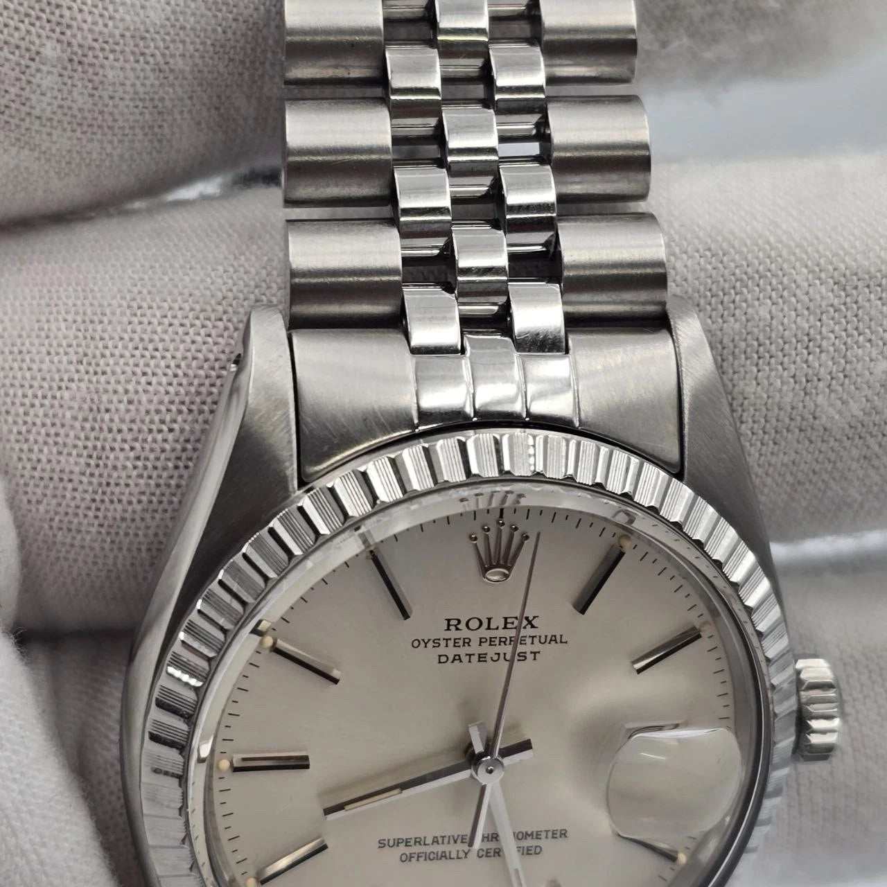 Rolex Datejust Stainless Steel Silver Dial 36mm Automatic Watch 16030