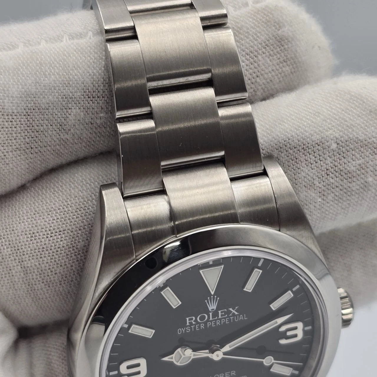 2014 PAPERS Rolex Explorer I Black Stainless Steel MK1 39mm Watch 214270 PAPERS